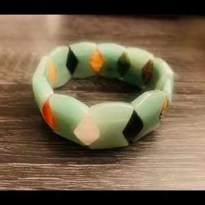 Jade and multi stone bracelet